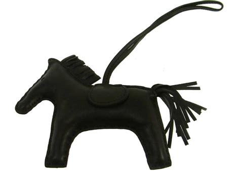 hermes horse charm black|Hermes bag charms for sale.